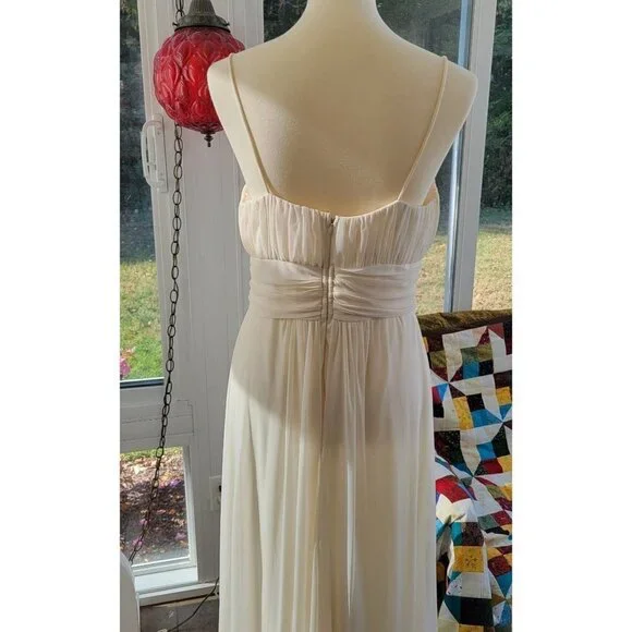 Elegant Cream Wedding Dress Vintage Cindy Collection Ivory Size Large - Picture 9 of 14